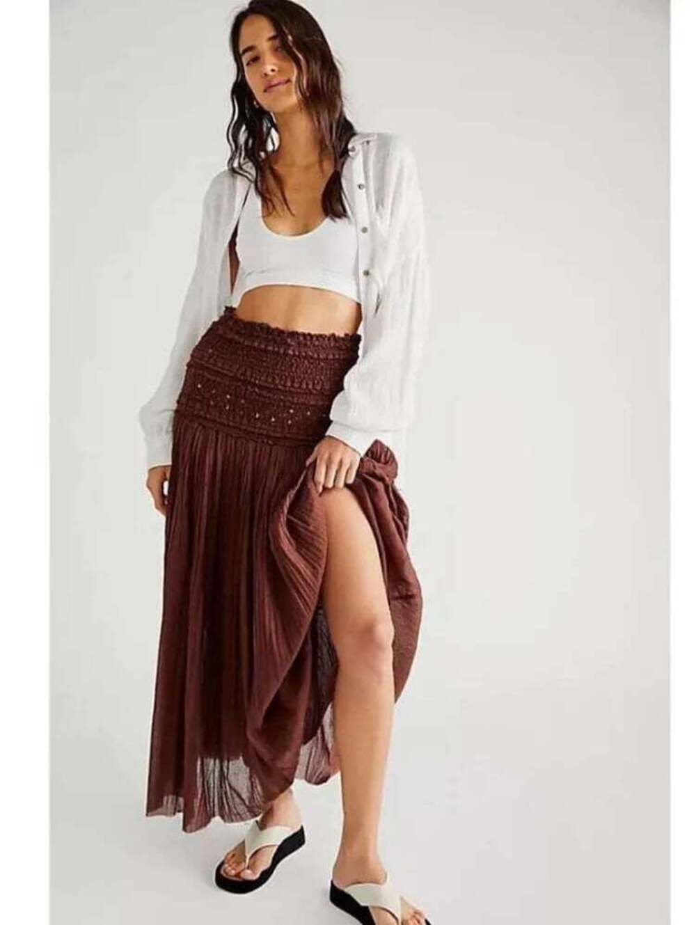 Free People FP One Ravenna Convertible Maxi Skirt NWT Large